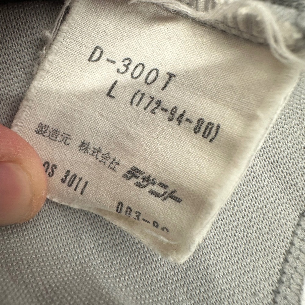 Vintage Descente Wako 9 Baseball Jersey Grey Orange Black Mens L D-300T Japan - Picture 10 of 15